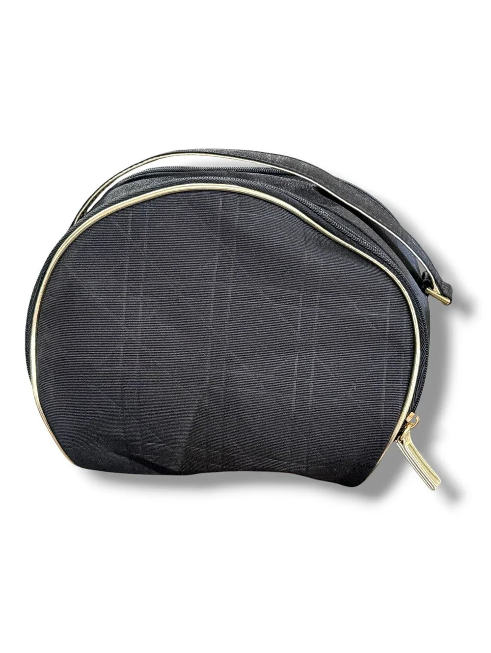 Christian Dior Parfums Black Satin Cosmetic Makeup Travel Beauty Pouch Bag